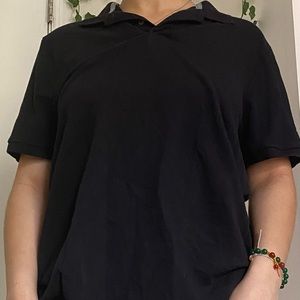 Black collared shirt